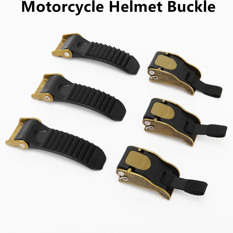 

Bronze Motorcycle Helmet Buckle Lock Universal Retro Capacete Clip Chin Strap Quick Release Buckle Motorcycle Helmet Accessories