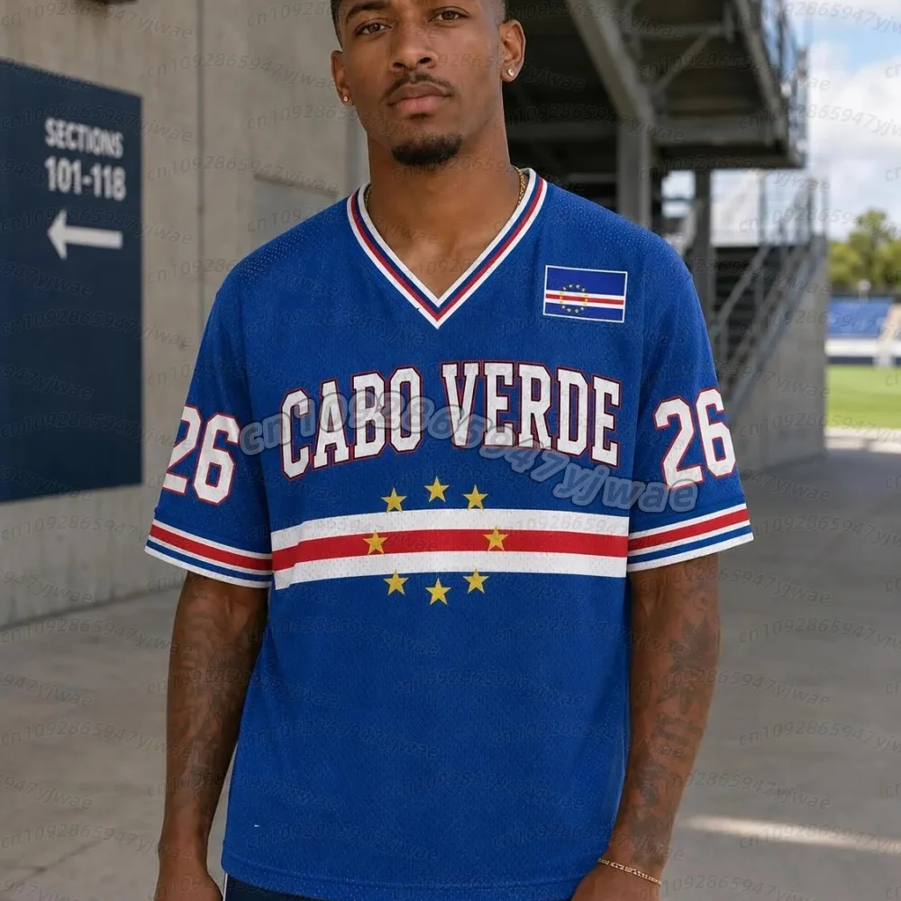 Camiseta con estampado 3D de la bandera de Cabo Verde, camiseta de verano para deportes al aire libre, de secado rápido, transpirable, para aficionados al fútbol, camiseta para hombres y mujeres, camiseta de calle para hombres