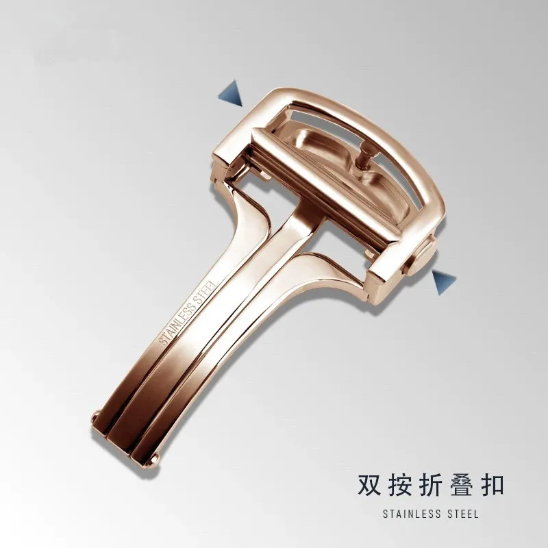 Compatible with Cartier new watch buckle 316 leather strap buckle Pasha blue balloon Sandus quick release folding buckle
