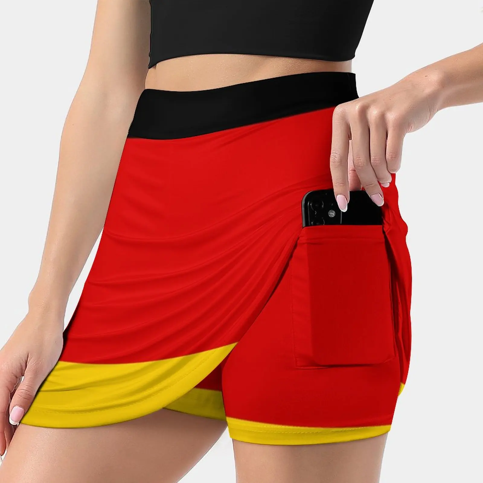 Germany Weltmeisterschaft Fahne Duvet - Deutschland Flag Summer Women's shorts Skirt 2 In 1 Fitness Yoga Skirt Tennis Skirts