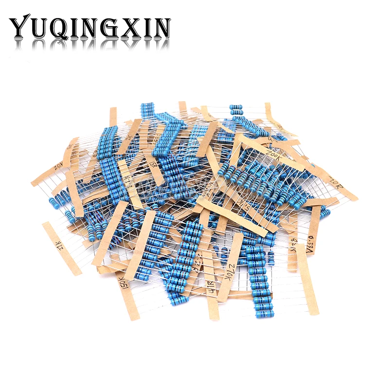 Imagem -05 - Metal Film Resistor Kit Resistência Grupo Sortimento Pack 0.33r2.2m Ohm 122valuesx10 Pcs 1w 1220 Pcs