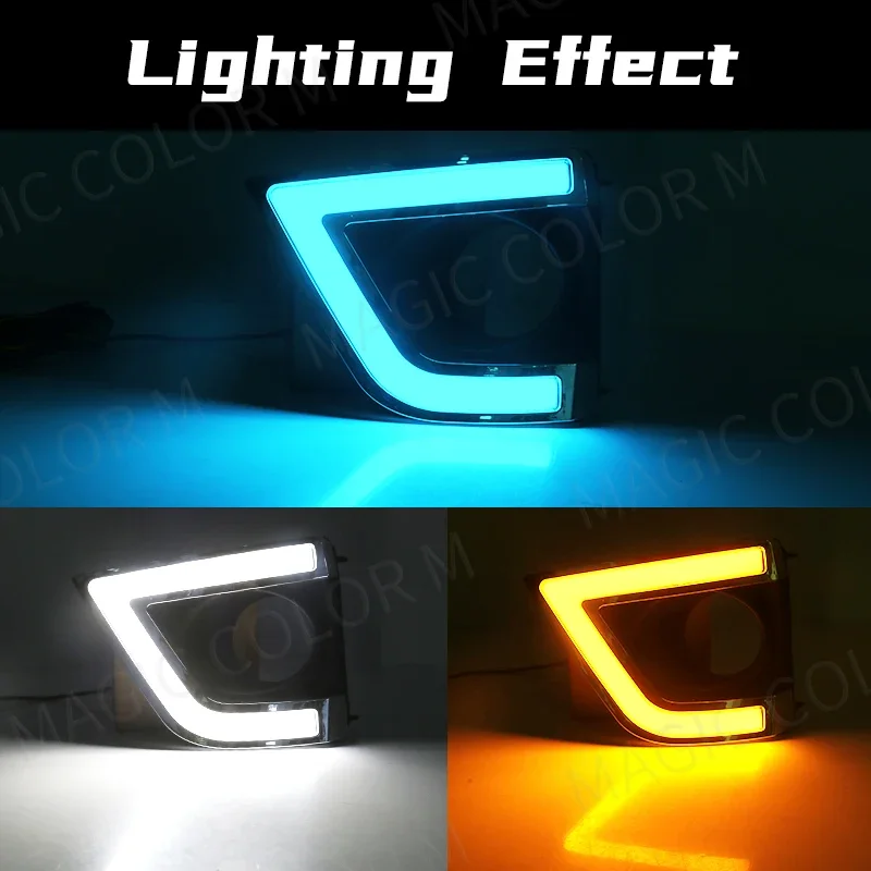 Led DRL Fog Lamp For Toyota Corolla Altis 2014 2015 2016 2017 Daytime Running Lights Turn Signal Headlight Car Accessories 12V