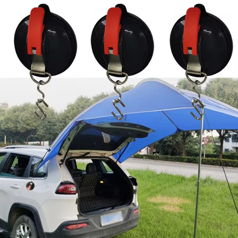 Heavy Duty Vacuum Suction Cup Hook with Fixed Anchor for Car Watch Strap Bathroom & Home Storage