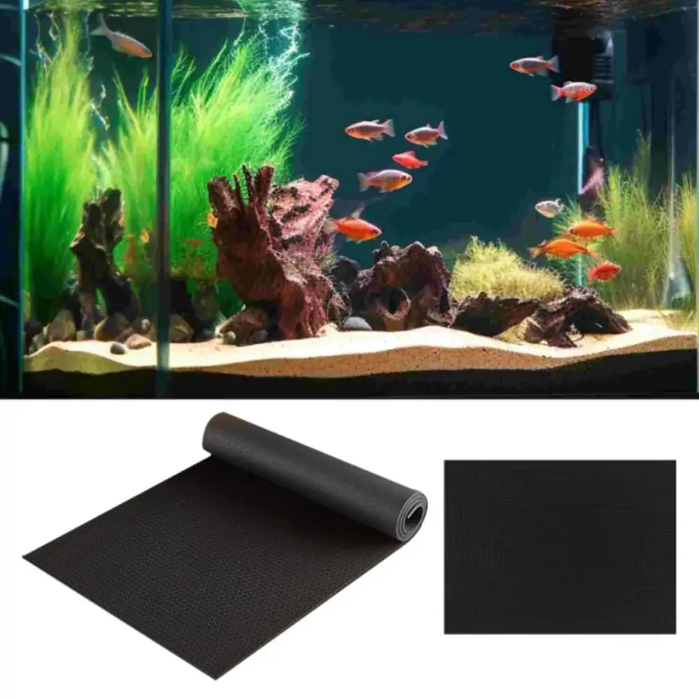 Shock Absorption Aquarium Leveling Mat Thickened Silent Aquarium Non-slip Mat Insulation Mat Black Turtle Tank Landscaping Mat