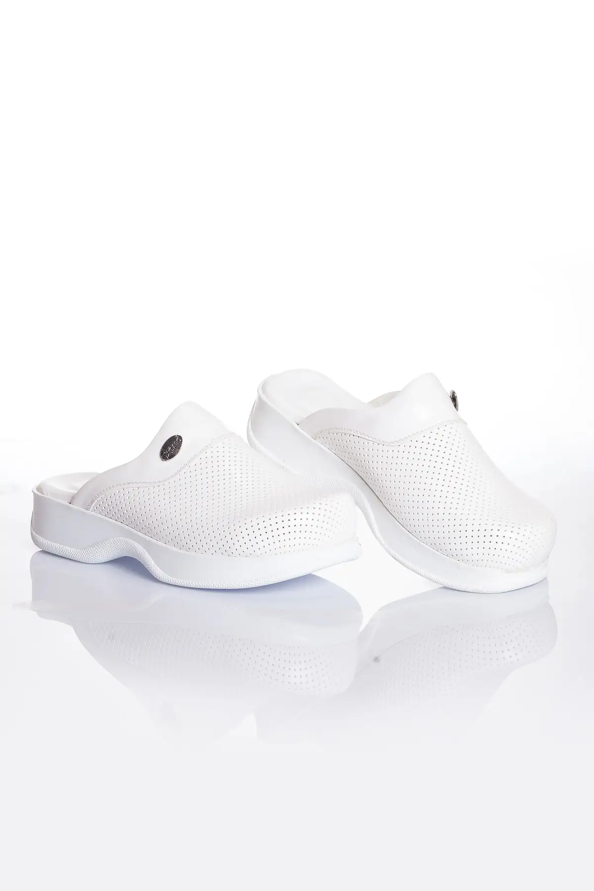 Doctor Non-Slip Nurse Medical Shoes, White Sabo Classic Coolest Model  Slippers, Female Slippers, SPA Beauty Comfort Salon Shoes