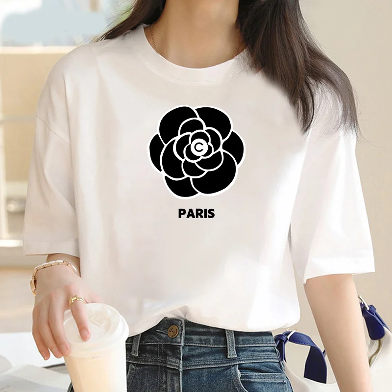 Luxury Brand Printed Women's T-Shirt 100 Cotton Street Y2KT T-Shirt Summer Graphic Fashion Women's T-Shirt Women's T-Shirt