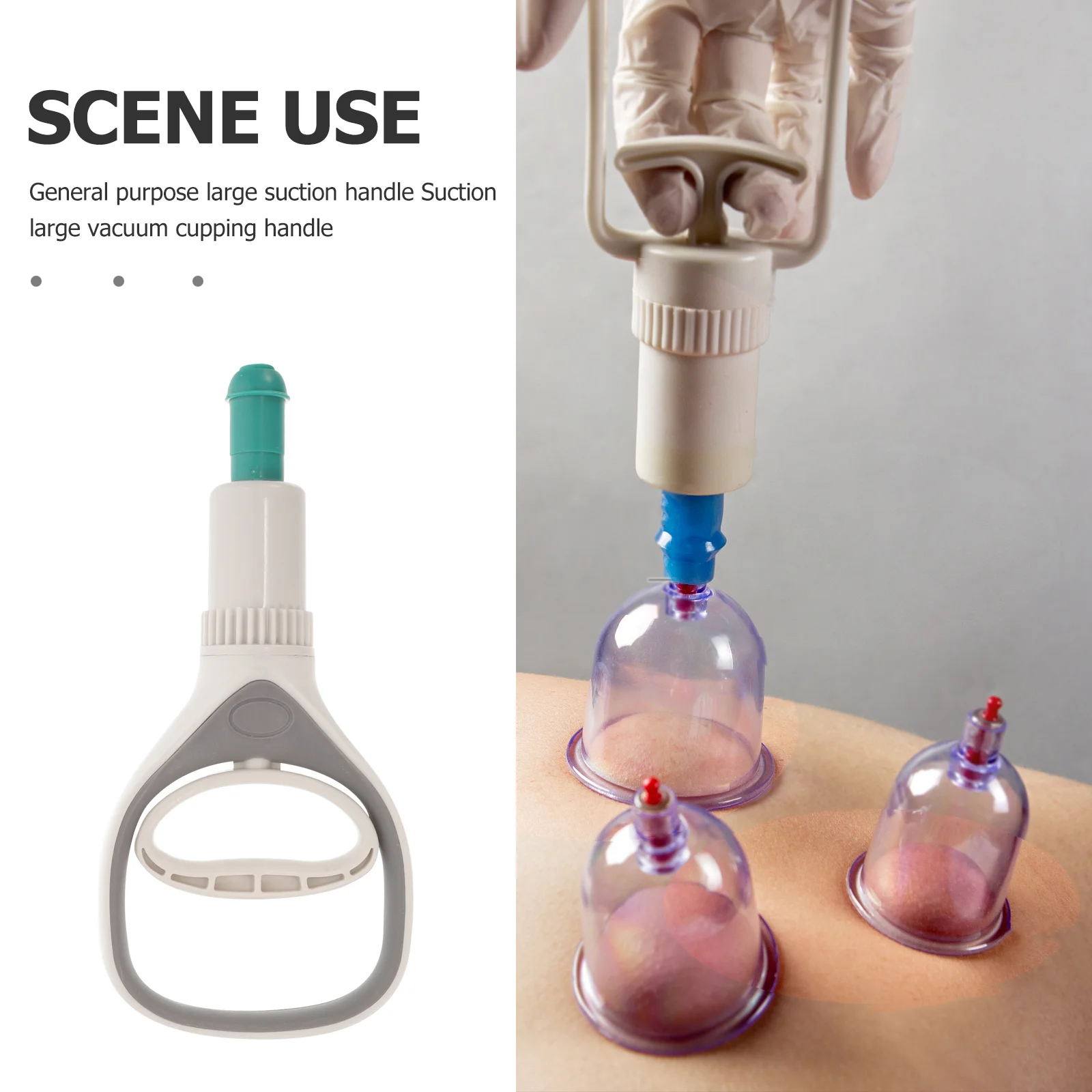 Cupping Handle Tool Silicone Massage Cups Air Exhaust Plastic Facial Lifting Device Tools