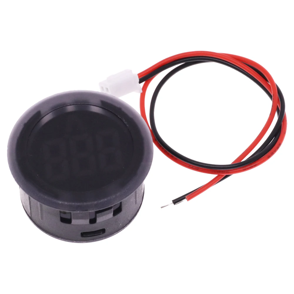 DC5-100V Digital Voltmeter LED Digital Display Circular Voltmeter Car Voltage Current Meter Volt Detector Tester Monitor Panel
