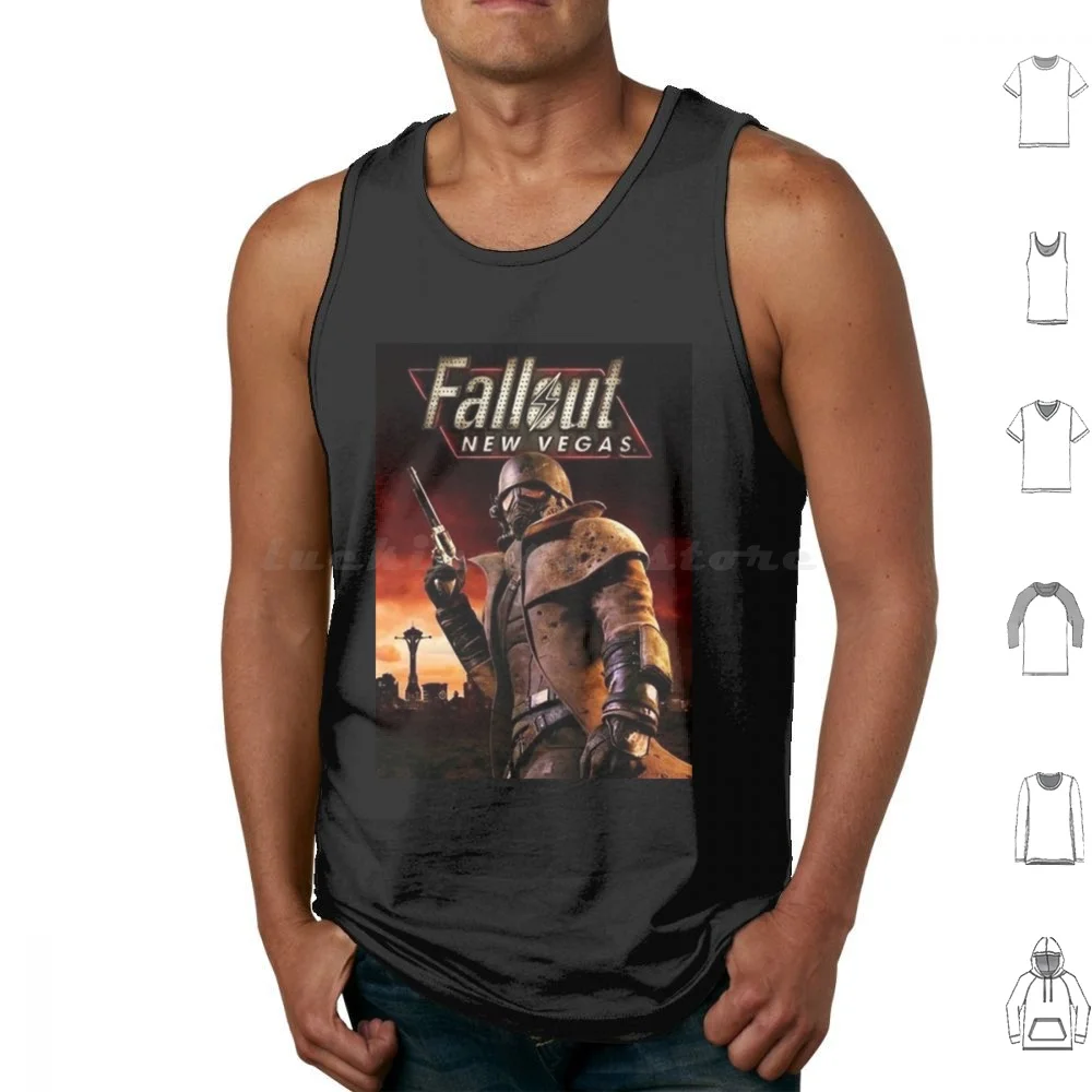 New Vegas Tank Tops Vest Sleeveless New Vegas New Vegas 3 4 Gaming 76 Ncr Bethesda Brotherhood Of Steel Vegas New Fnv