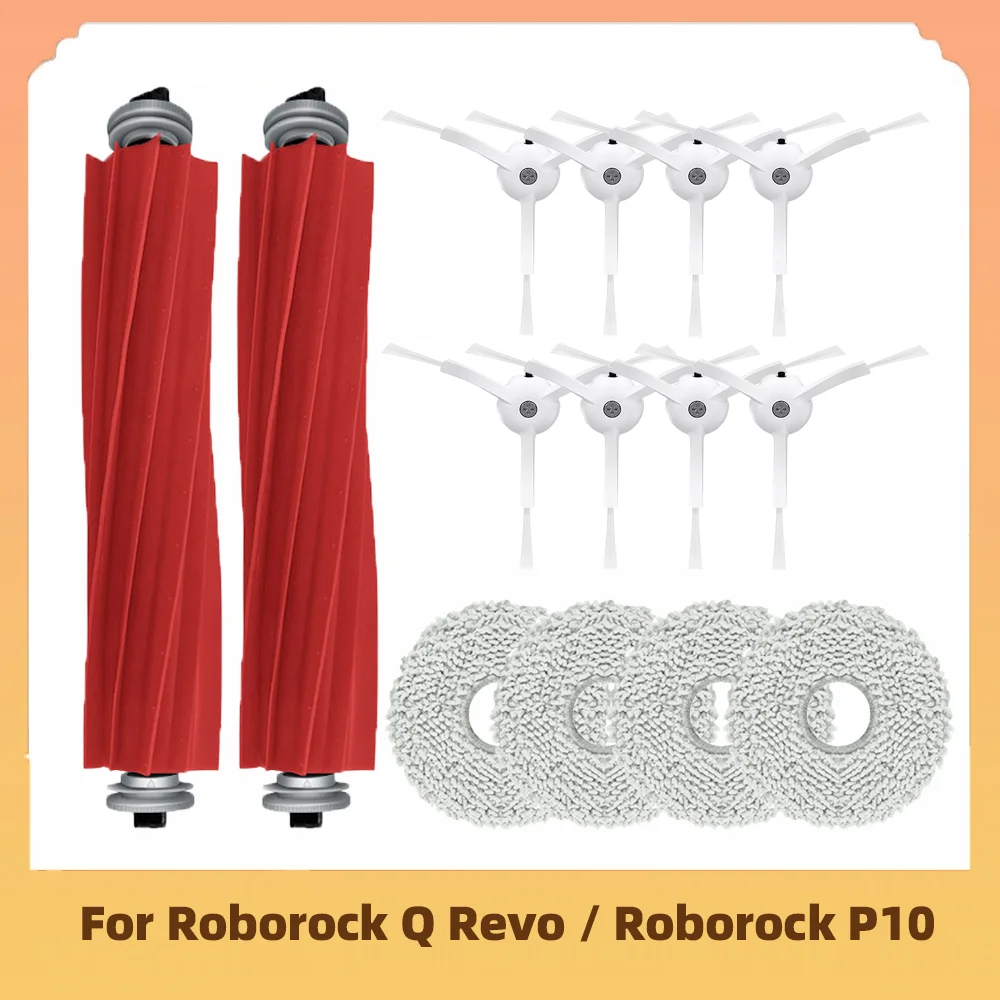 Replacement Spare Parts For Roborock Q Revo / Roborock P10 Robot Vacuum Cleaner Main Roller Brush Side Brush Mop