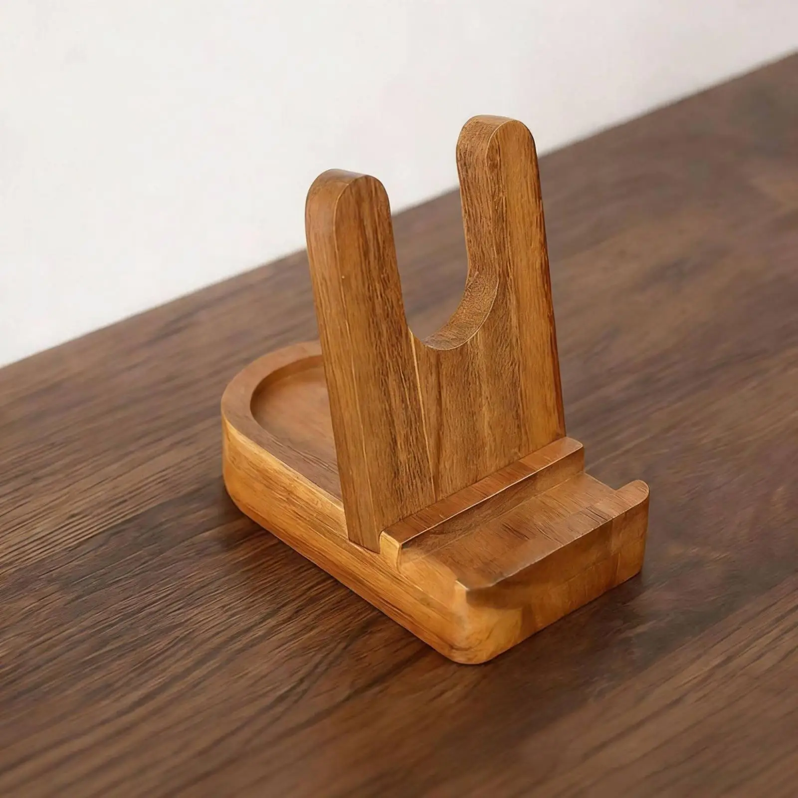 Wooden Desktop Phone Stand Hands Phone Stand with Detachable Support Works with