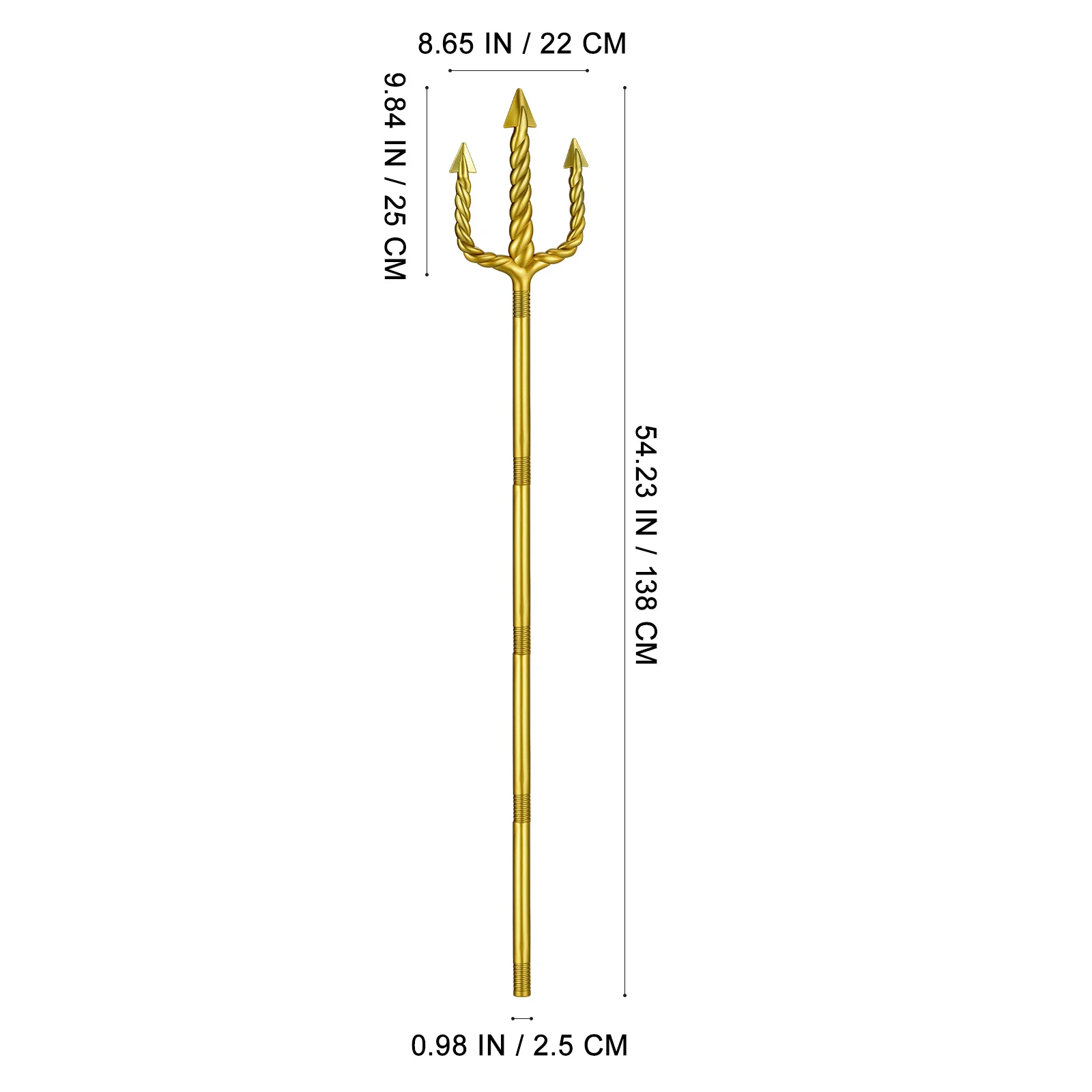 Style Halloween Trident Prop: Lightweight Devil Demon Costume Accessory For Adults Party Cosplay Stage