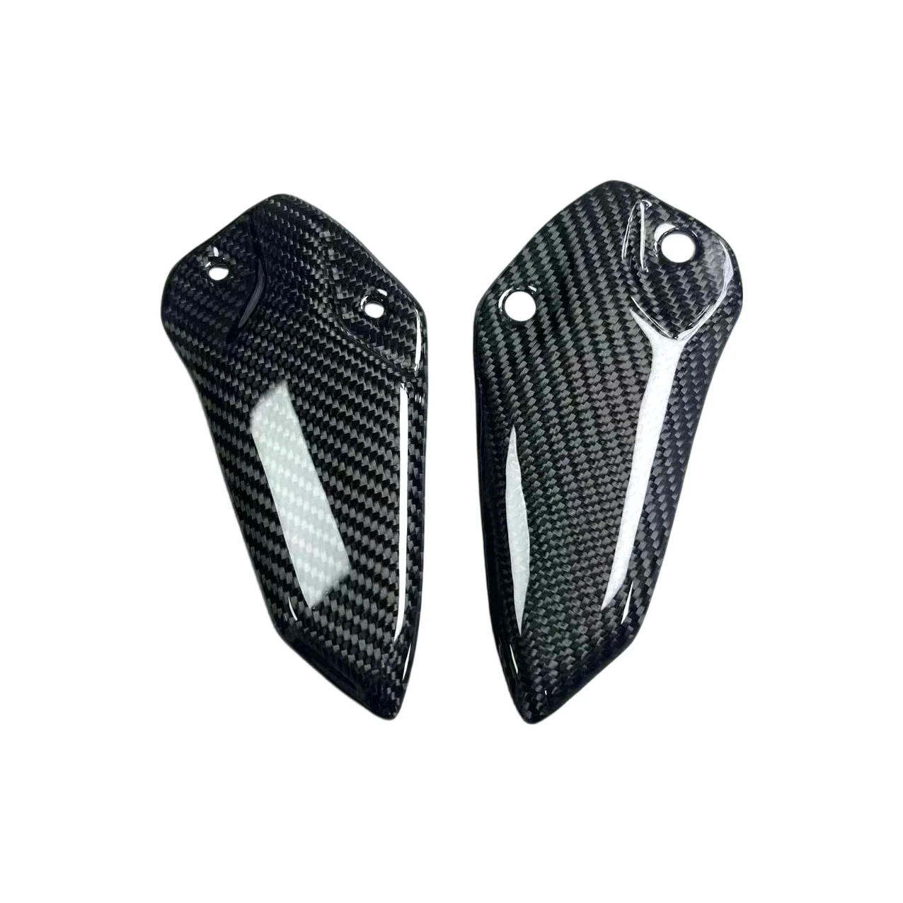 

Carbon Fiber Motorcycle Footpeg Heel Guards – Cove Rear Footpeg Guards – Compatible with ZX-4R, ZX-4RR, ZX-25R, ZX4R, and ZX4RR