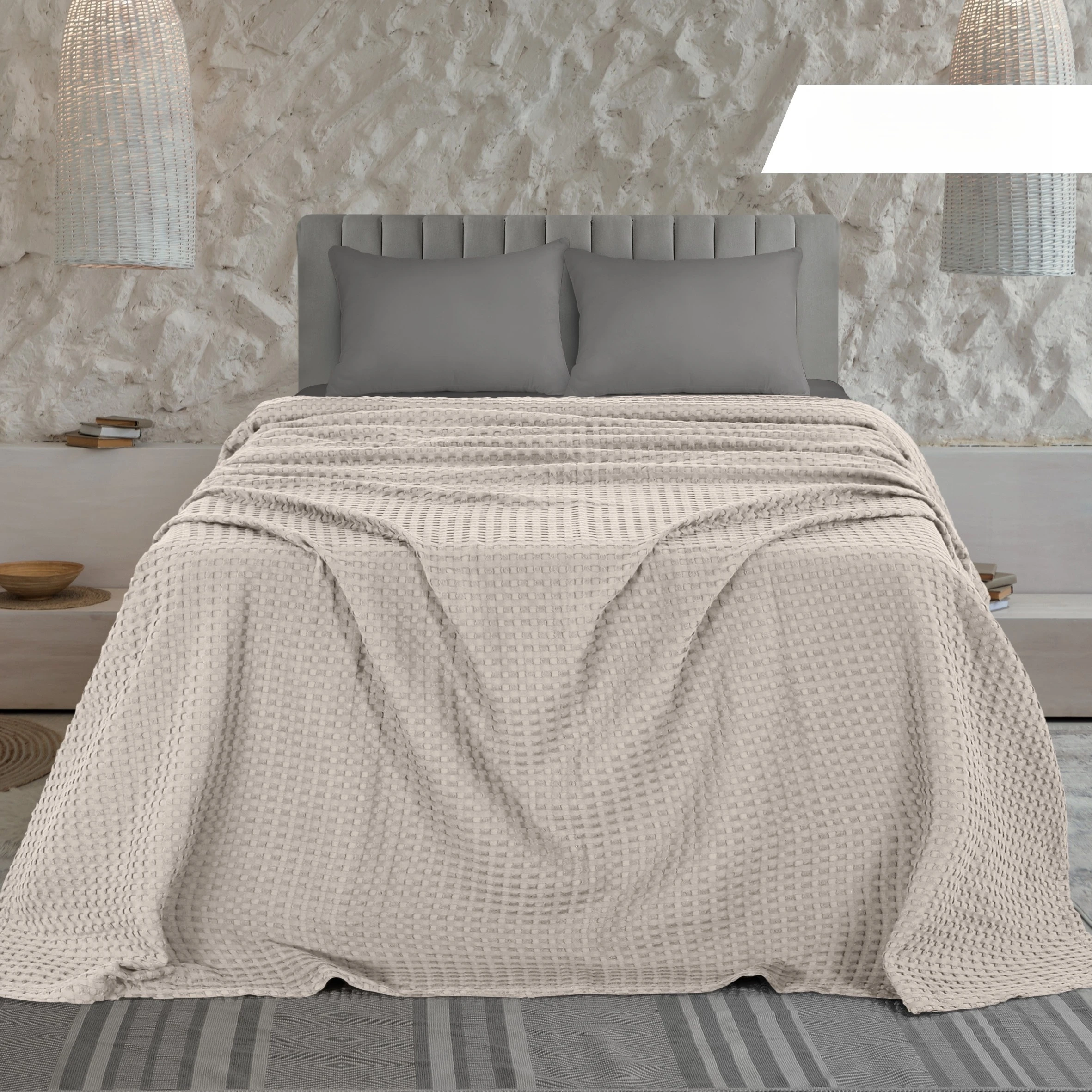 

Utopia Bedding Ultra Soft Cotton Waffle Blanket Warm Cozy Multifunctional for Bedroom Sofa Car Camping - Softness Guaranteed