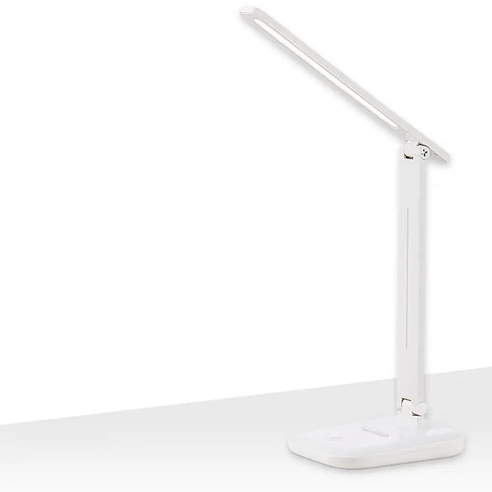 Lámpara de escritorio de brillo ajustable, lámpara de escritorio de altura ajustable, lámpara de escritorio Led recargable con Control táctil plegable para dormitorio