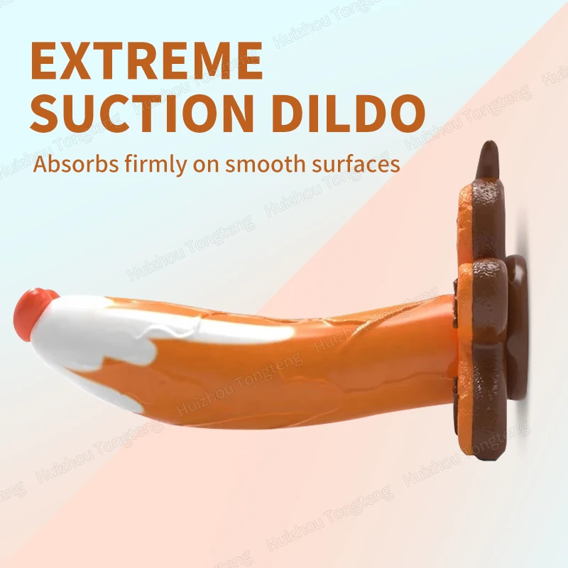 Monster Dildo Silicone Fantasy Colourful Cute Dildo Gingerbread Man Strong Suction Cup Dragon Dildo Anal Plug Sex Toys For Women