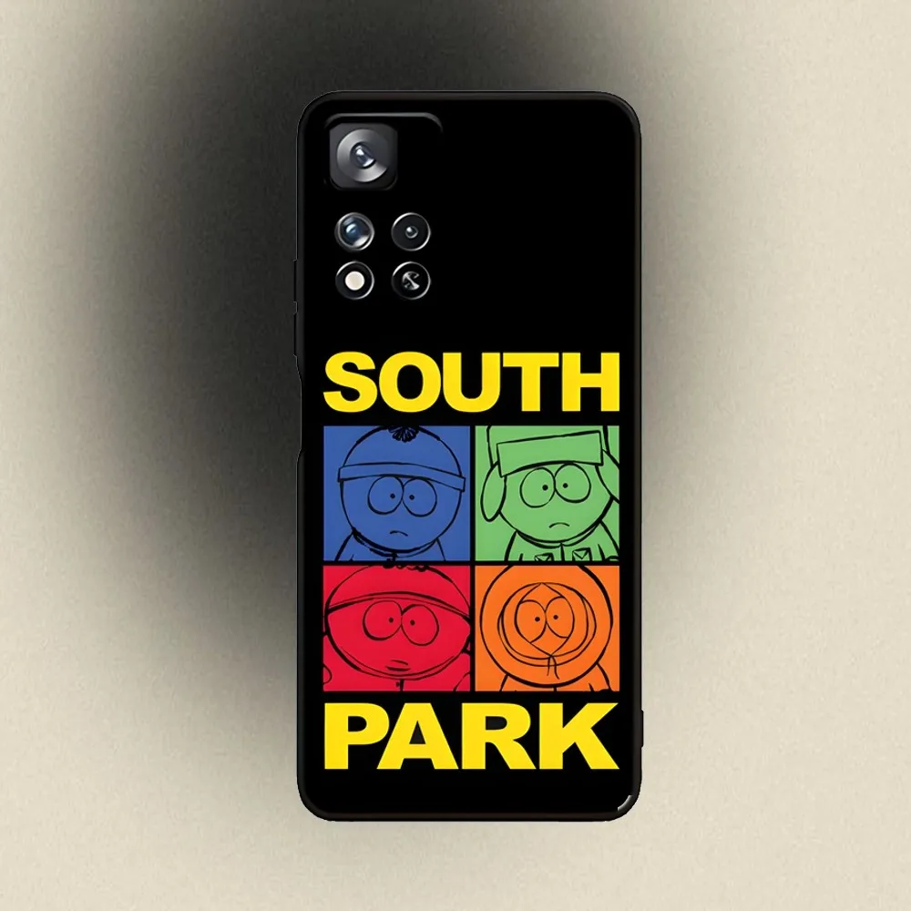 S-South Cartoon P-Park Phone Case For Samsung Galaxy A20,A21s,A22,A31,A32,A52,A53,A72,73,A80,A91 Soft Black Cover