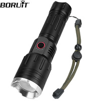 BORUiT Wainlight NM1 LED Zoomable Flashlight Super Distance Spotlight Torch Type-c Rechargeable Power Bank Lantern