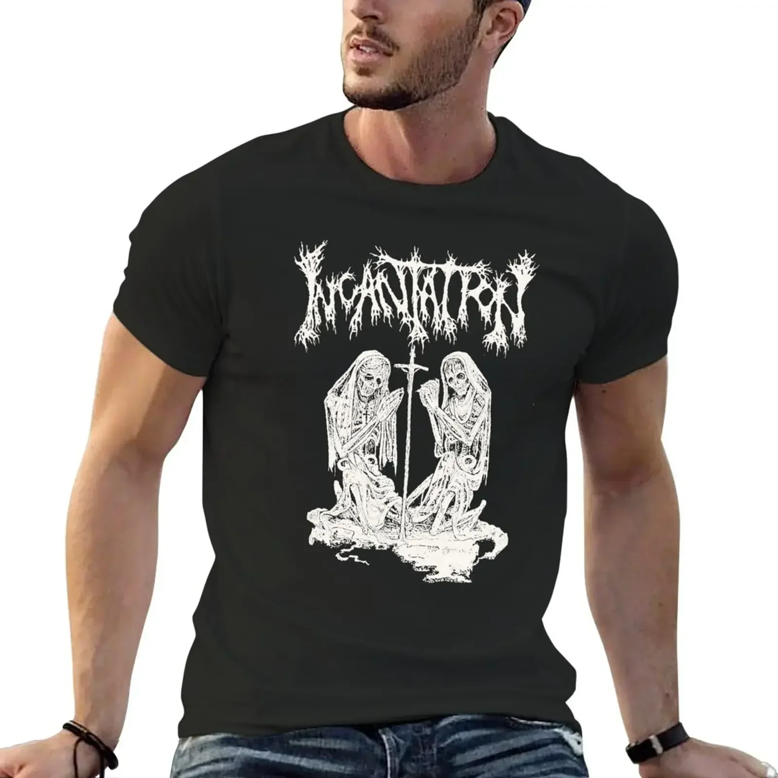 Incantation T-Shirt funny t shirt man clothes mens t shirts 2024 hot new arrival 100% cotton round neck manga vintage