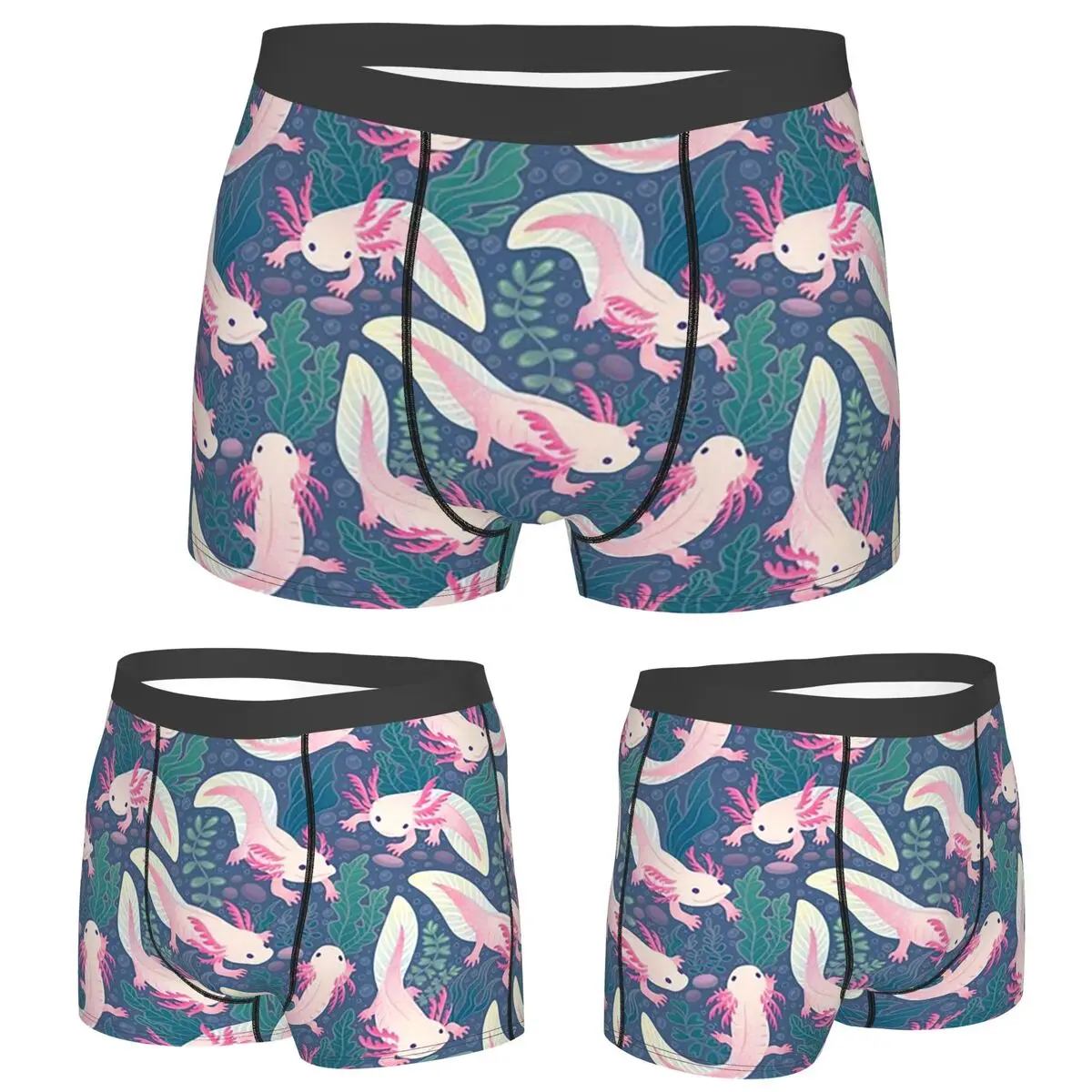 

Boxer Underpants Shorts Axolotls Panties Men Ventilate Underwear for Homme Man Boyfriend Gift