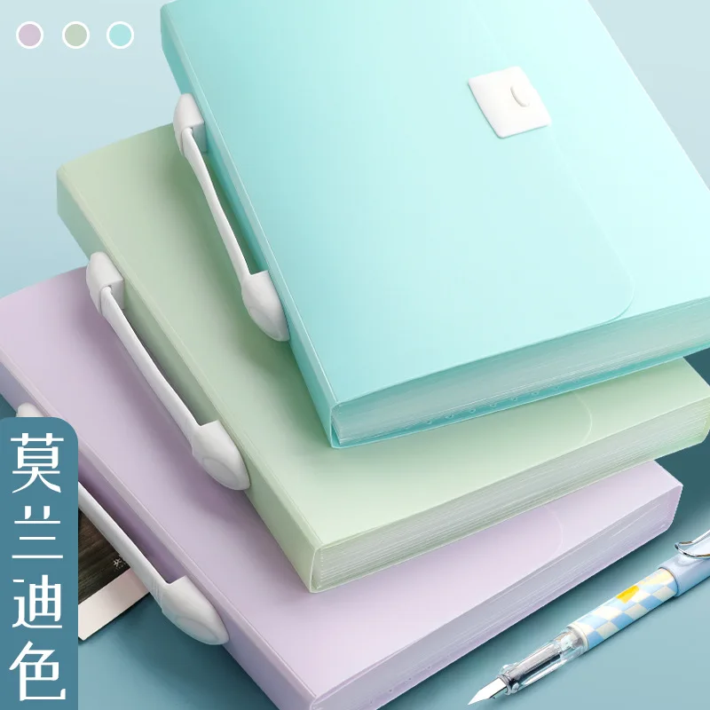 Portable Expanding Folders Student Large Capacity Exam Paper Classification Storage Bag A4 Multilayer Insert File Folder