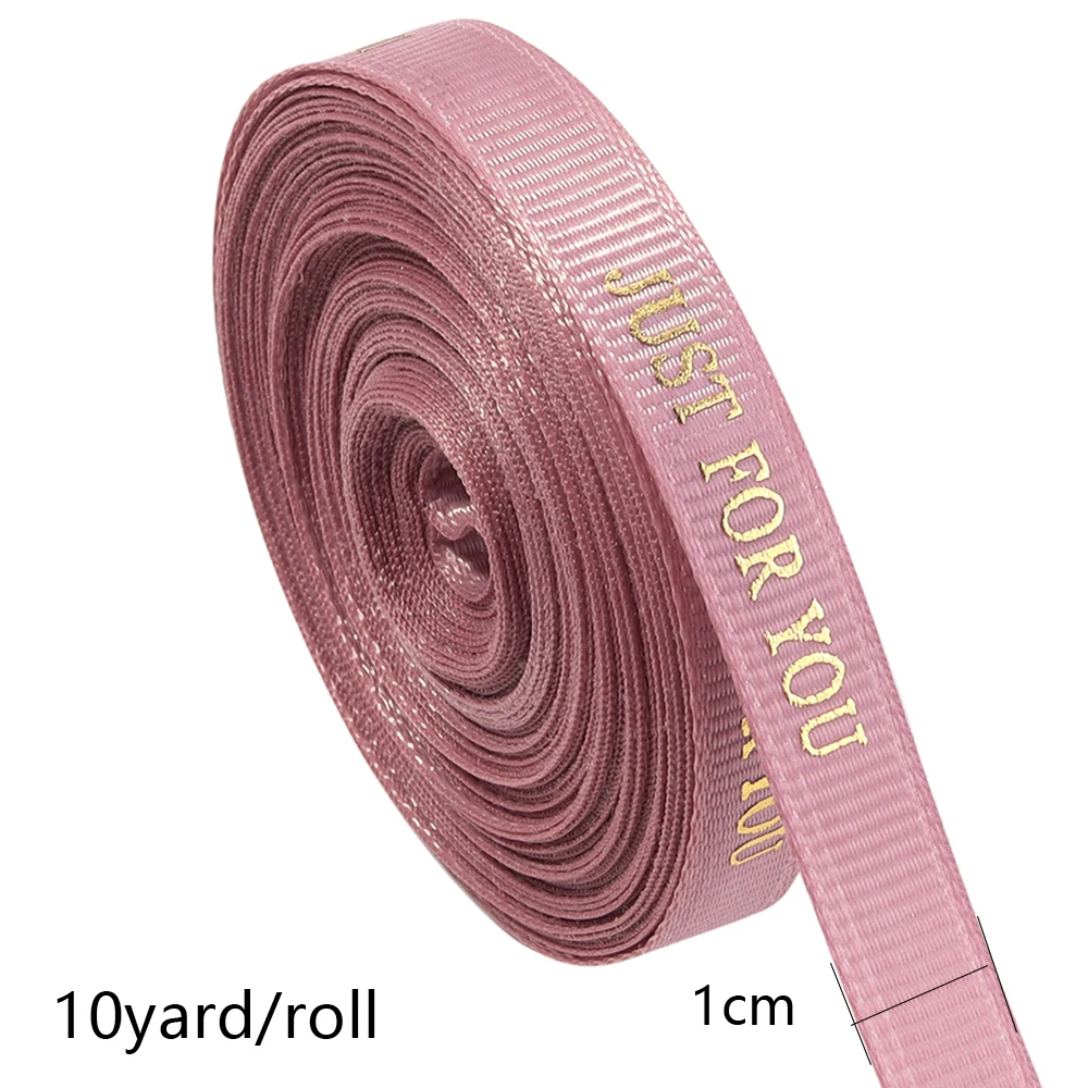 

10 ярдов/рулон, 10 мм, с принтом, ПРОСТО ДЛЯ ВАС, красочная лента из полиэстера для свадьбы, Рождества, дня рождения, подарочная упаковка, украшение