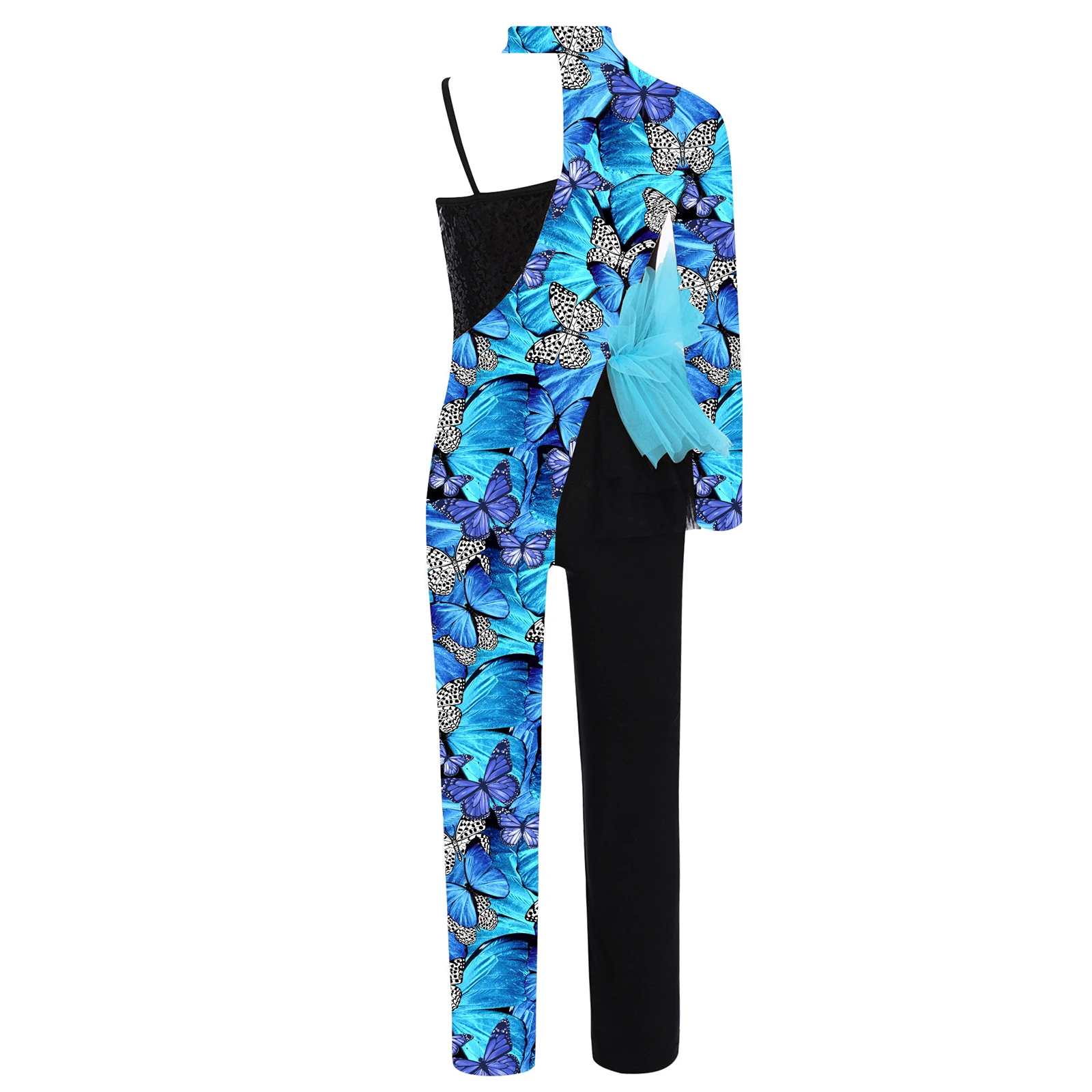 أطفال بنات الترتر الرقص الجمباز يوتار غير المتكافئة التزلج بذلة الجاز ملابس رقص كتلة اللون تول الباليه ارتداءها