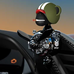 Cartoon shaking head gorilla Pilot Car Air Freshener Rotating Propeller Outlet Fragrance Magnetic Design Auto Accessories