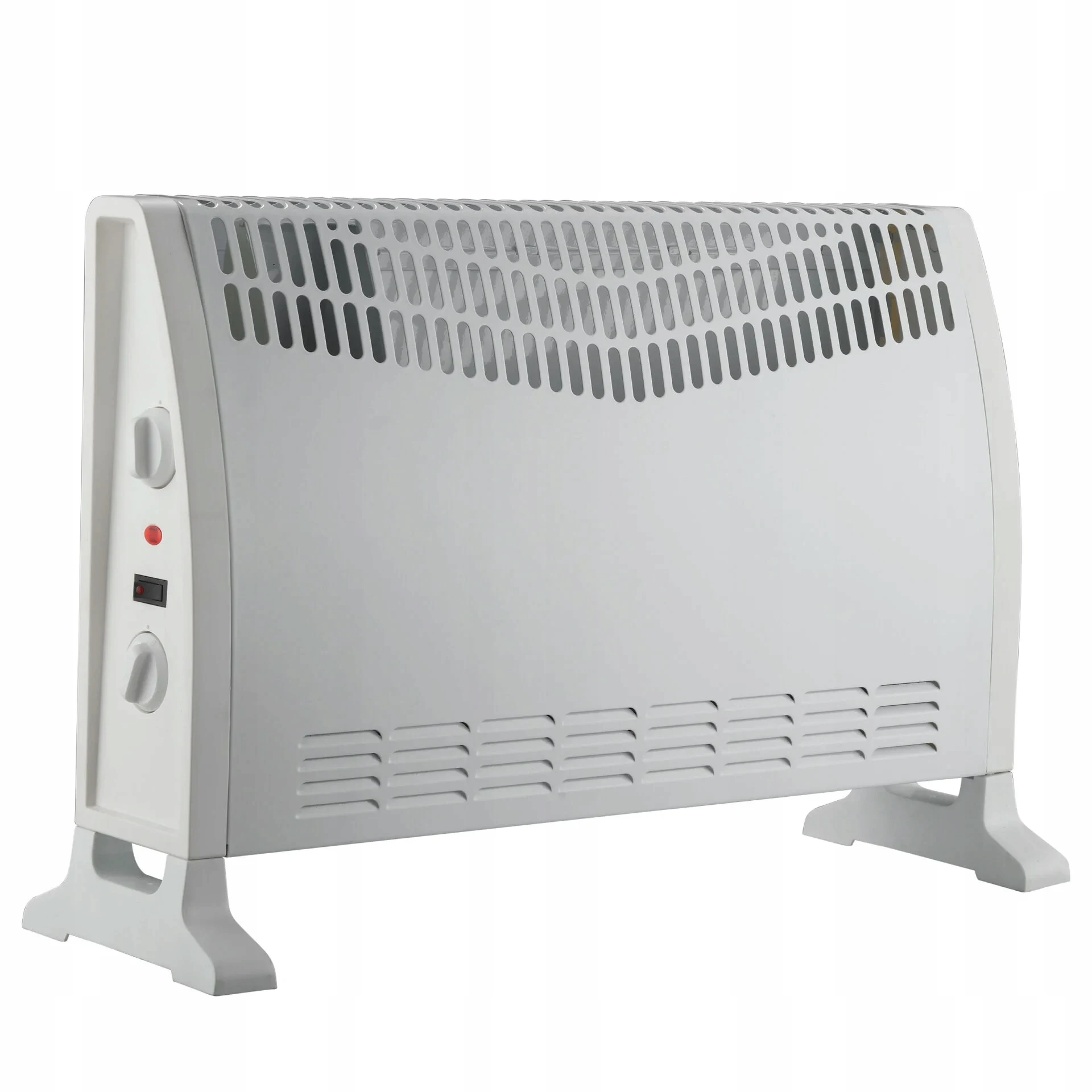 2000 W elektrischer Konvektorheizer mit Thermostat Weiß 58,5 cm