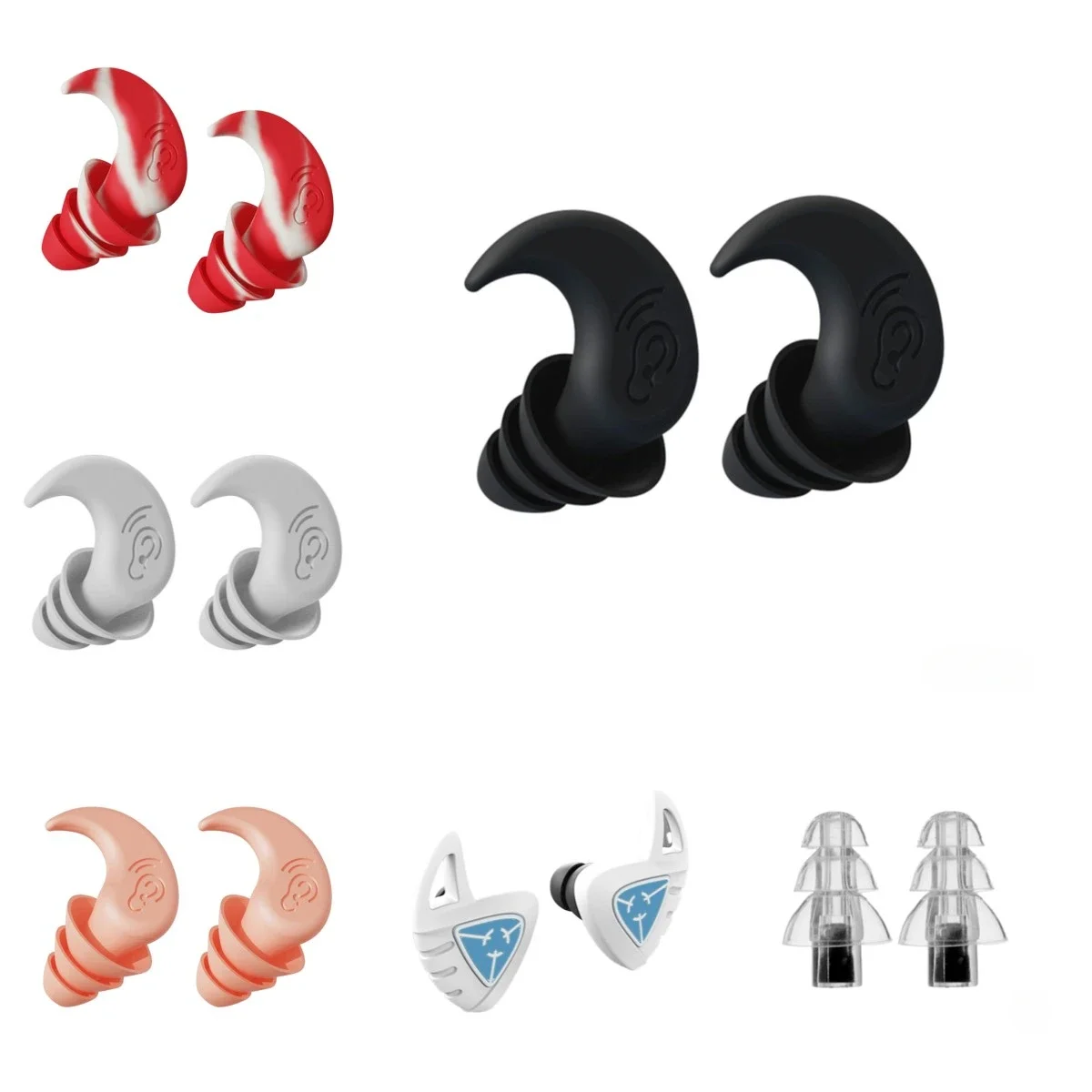 Anti Noise Silicone Earplug Sleep Noise Reduction Ear Plug Canceling Soundproof Ear Plugs Waterproof Swimming Soft Ear Protector