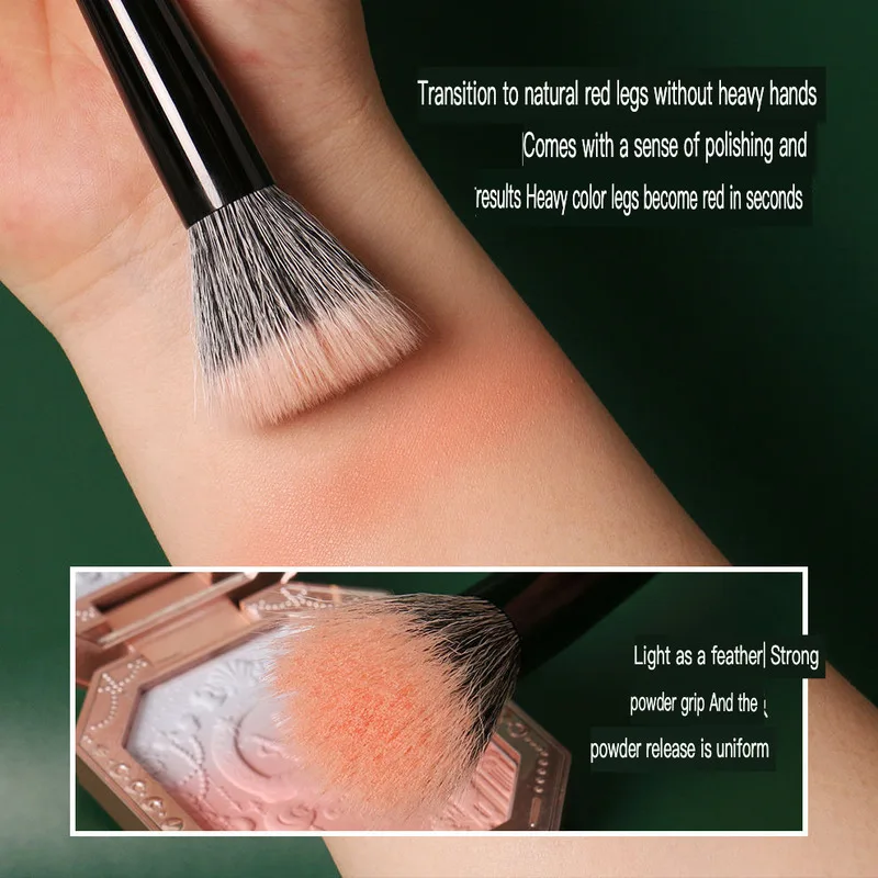Anti-Aging M23 Flat-Head Dot Brush Super Soft Bristle Portable Blush Makeup Brush Easy Application for Smooth Beauty Routine