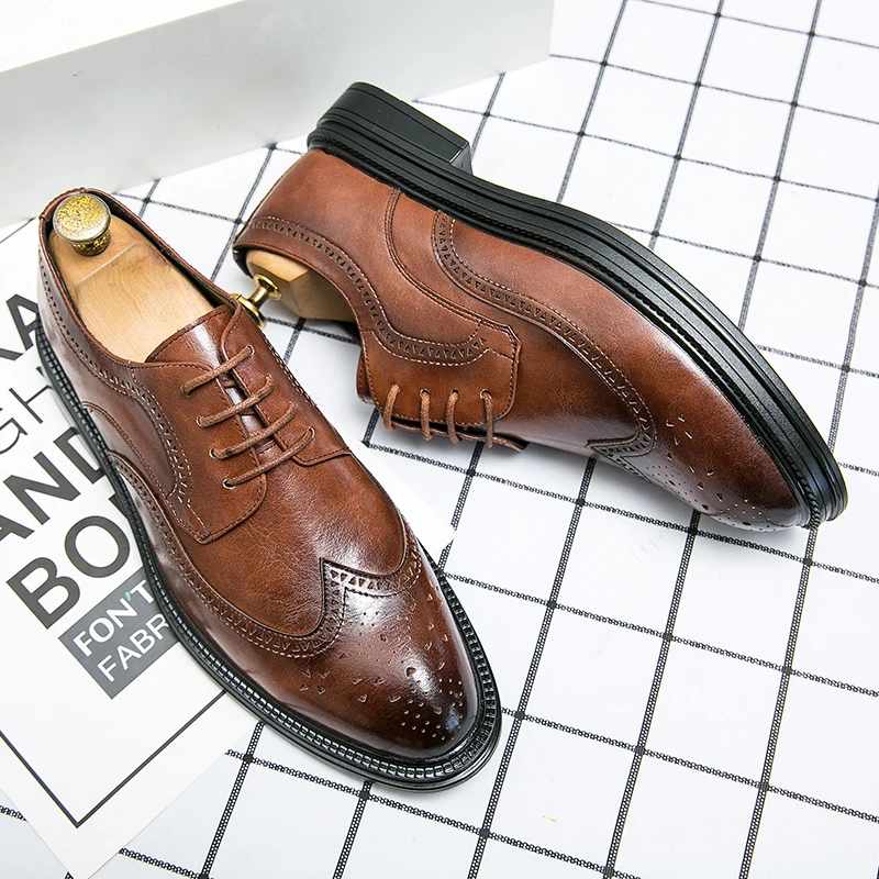 

Sepatu Pernikahan Sepatu Sepatu Gaun Oxford Buatan Tangan Kualitas Tinggi Leisure Original Office Retro Fashion Leather Shoes