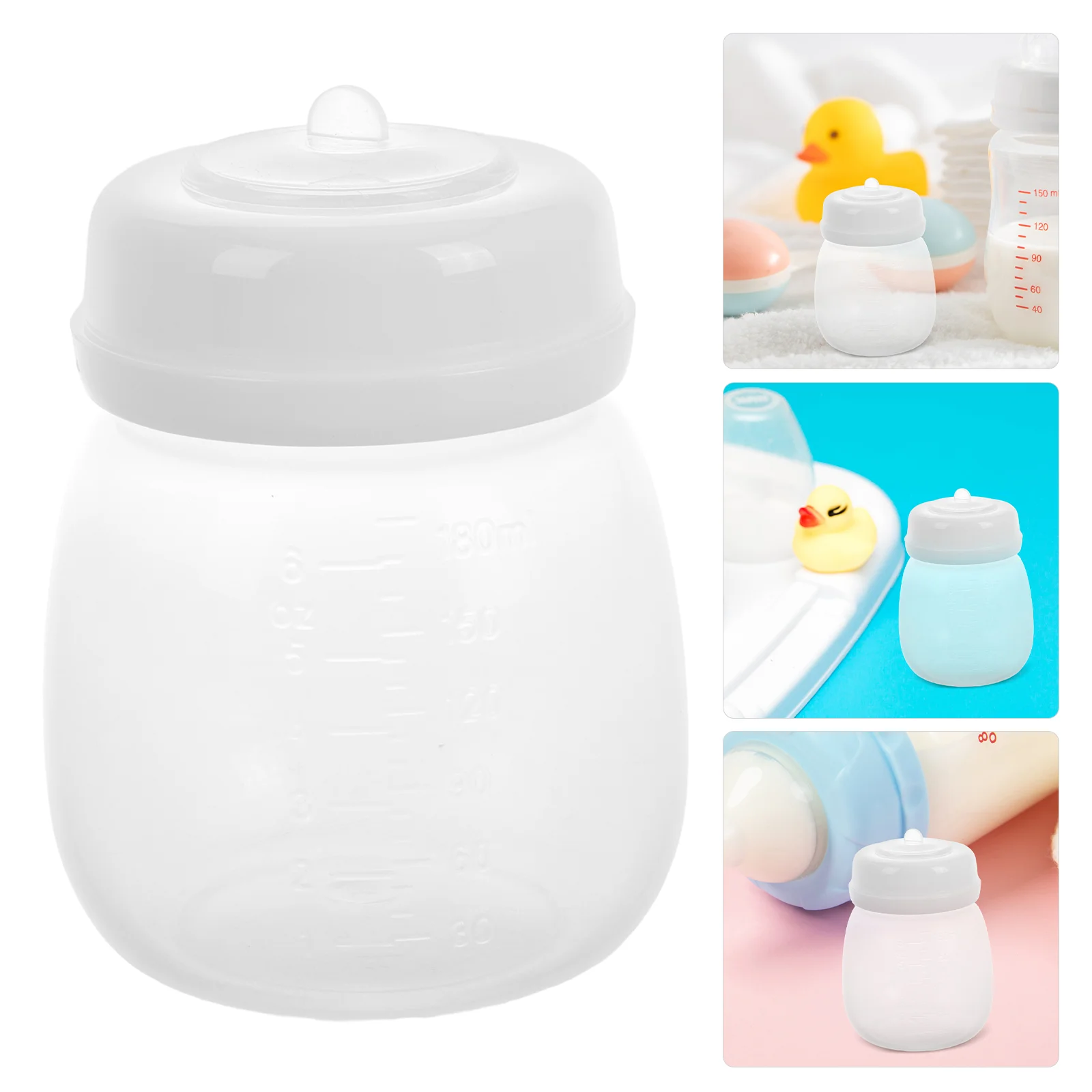 Baby Bottle Pp Milk Storage Cup Wide Neck Breastmilk Breastfeeding Bottles for Freezing Collection Tea Transparent Freezer