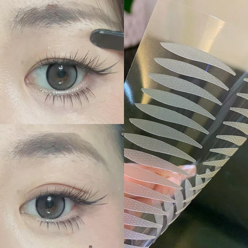 72-256 Stickers Eyelid Waterproof Fiber Stickers Lace Self-Adhesive Invisible Double Eyelid Tape Women Make Up Eyelid Stickers