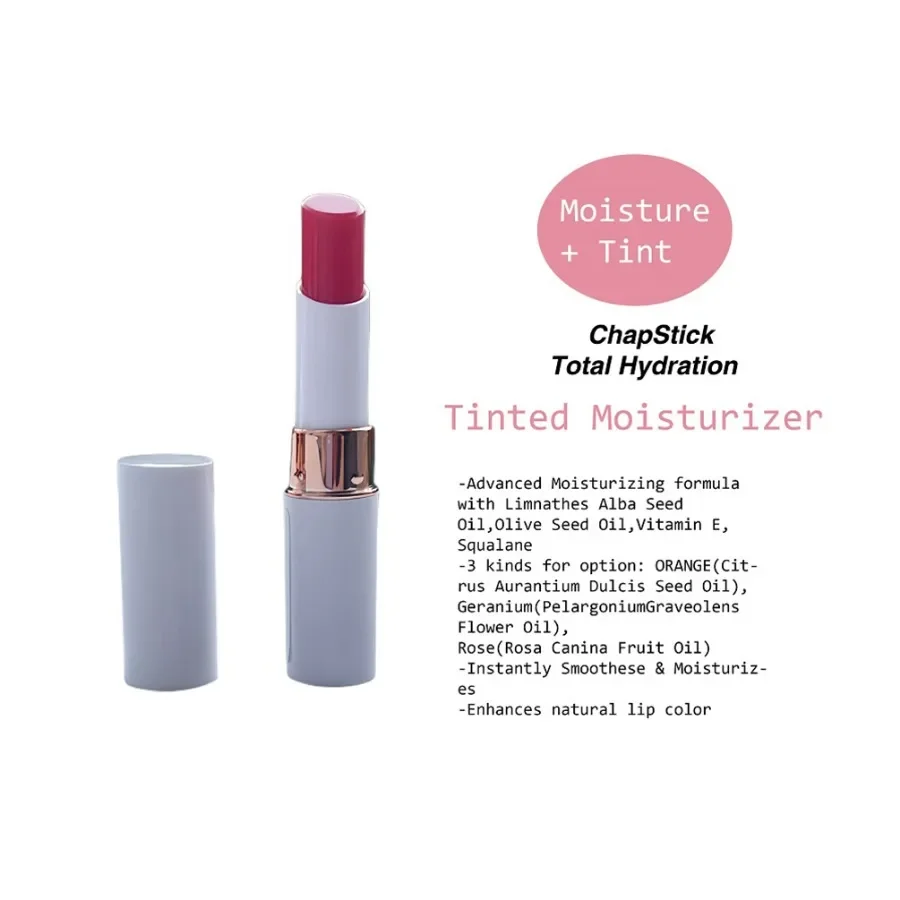 Custom 3colors Moisturizing Lip Balm Hydrating Nouish Long Lasting Easy To Apply Portable Plant Essence Lip Care Bulk Makeup