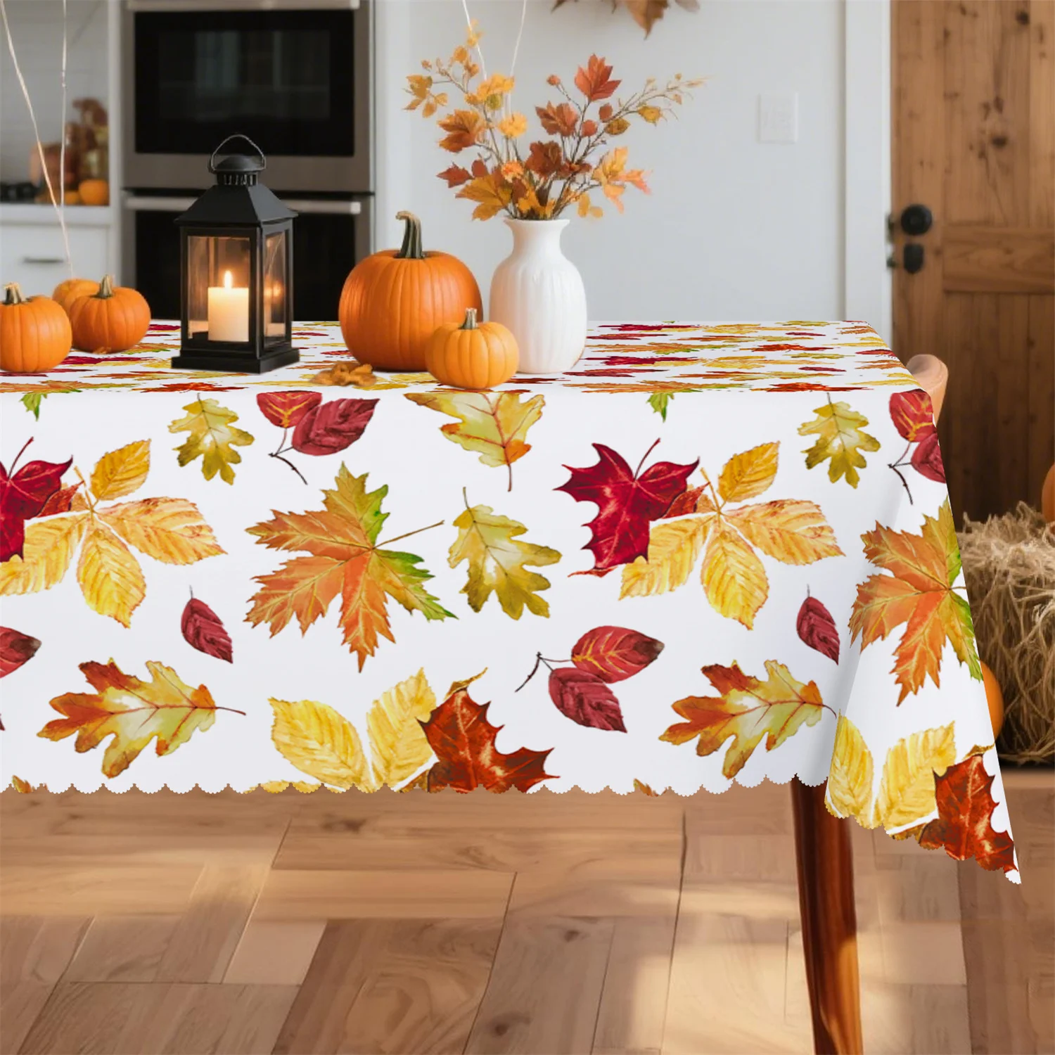 Maple leaf autumn tablecloth, 1 pack, suitable for Thanksgiving table party and outdoor decorationzyc
