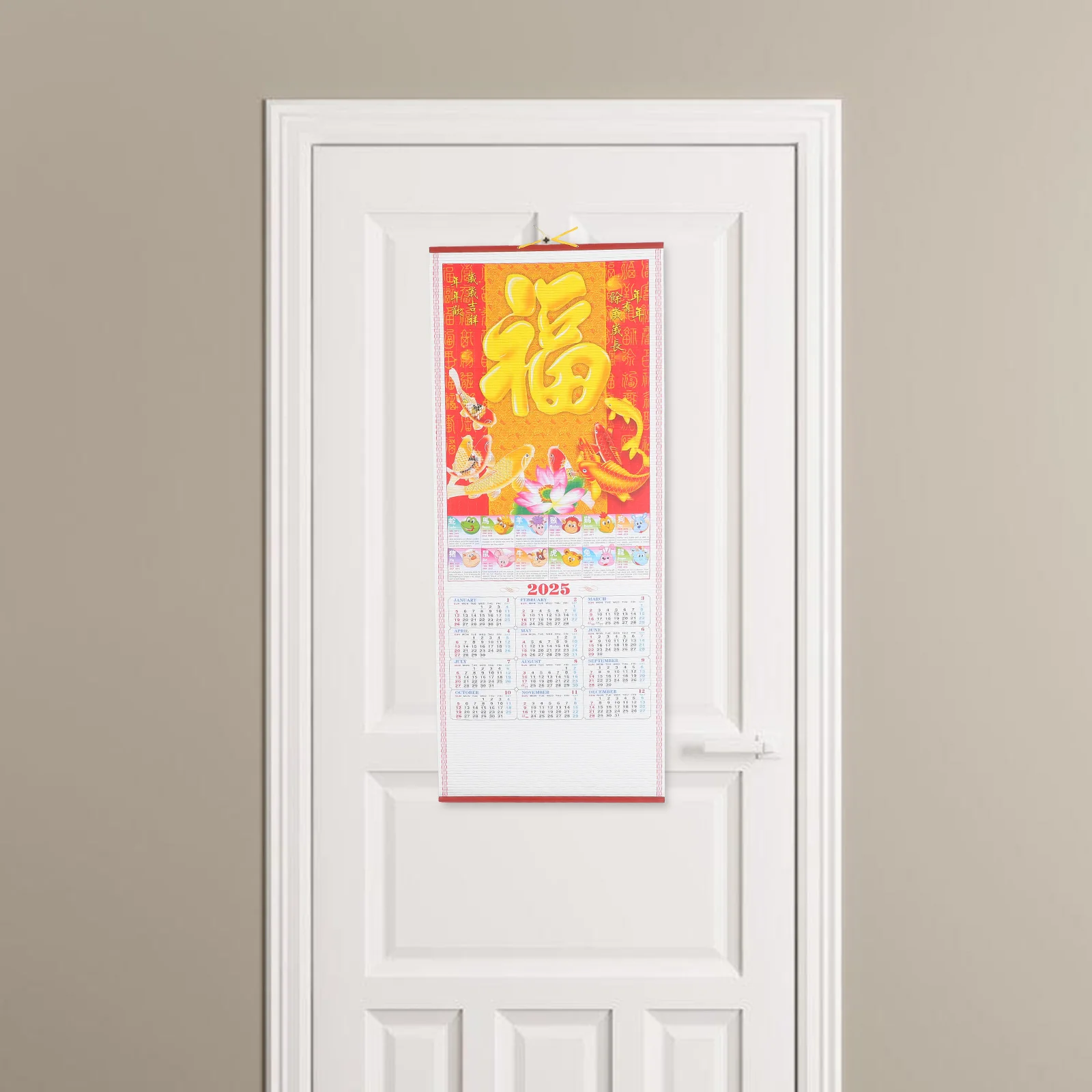 

Hanging Scroll 2025 Snake Year HDVine Hanging Calendar Wall Monthly Planner Decorative Painting Yearly Journal Gifts