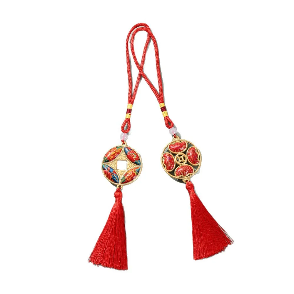 Handmade Song Brocade Gourd Pendant Tassel Ornament DIY Keychain Accessories Chinese Style Hanging Charm for Car Backpack Home D