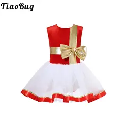 Kids Girls Christmas Dance Costume Ballet Tutu Dress Figure Skating Gymnastics Leotard Xmas Carnival Party Performance Dancewear