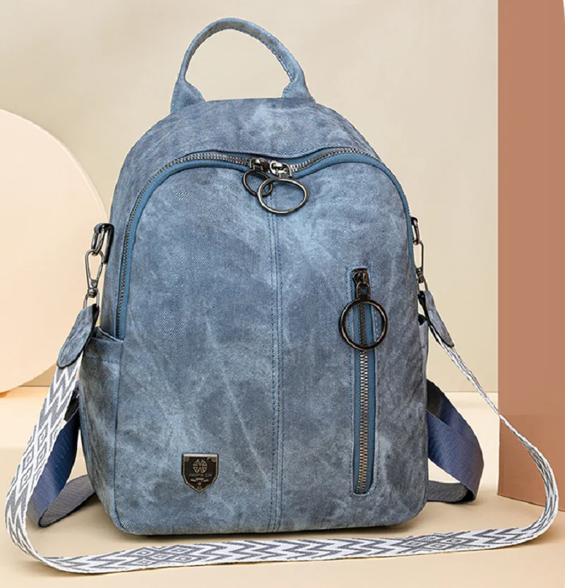 Venda quente moda vintage grande capacidade mochilas de viagem das mulheres casuais alta qualidade couro macio sacos ombro totes saco escolar