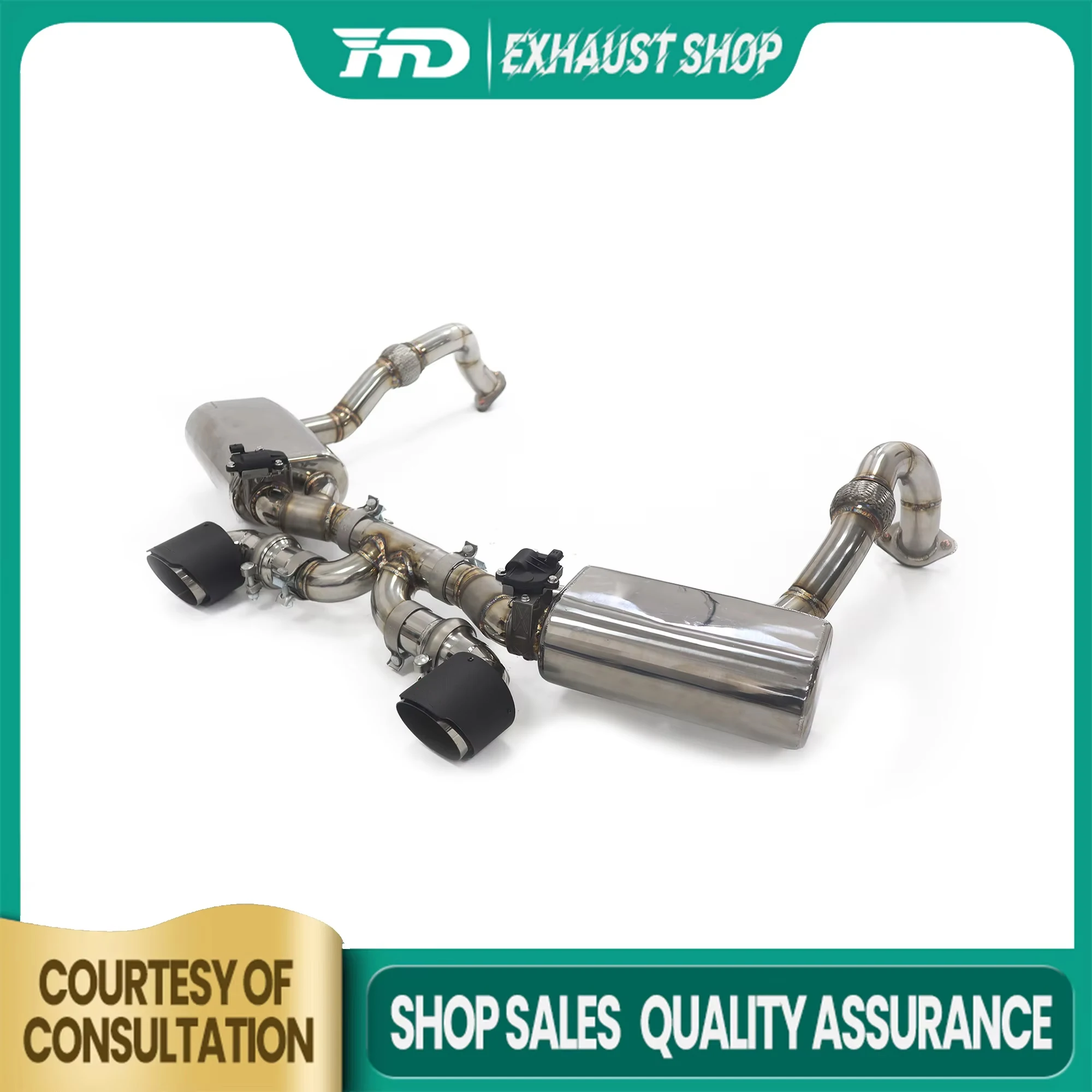

High Quality Catback For Porsche Cayman 981 Upgrade GT4 Stainless Steel Electronic Valve Muffler Tips Non-destructive HMD