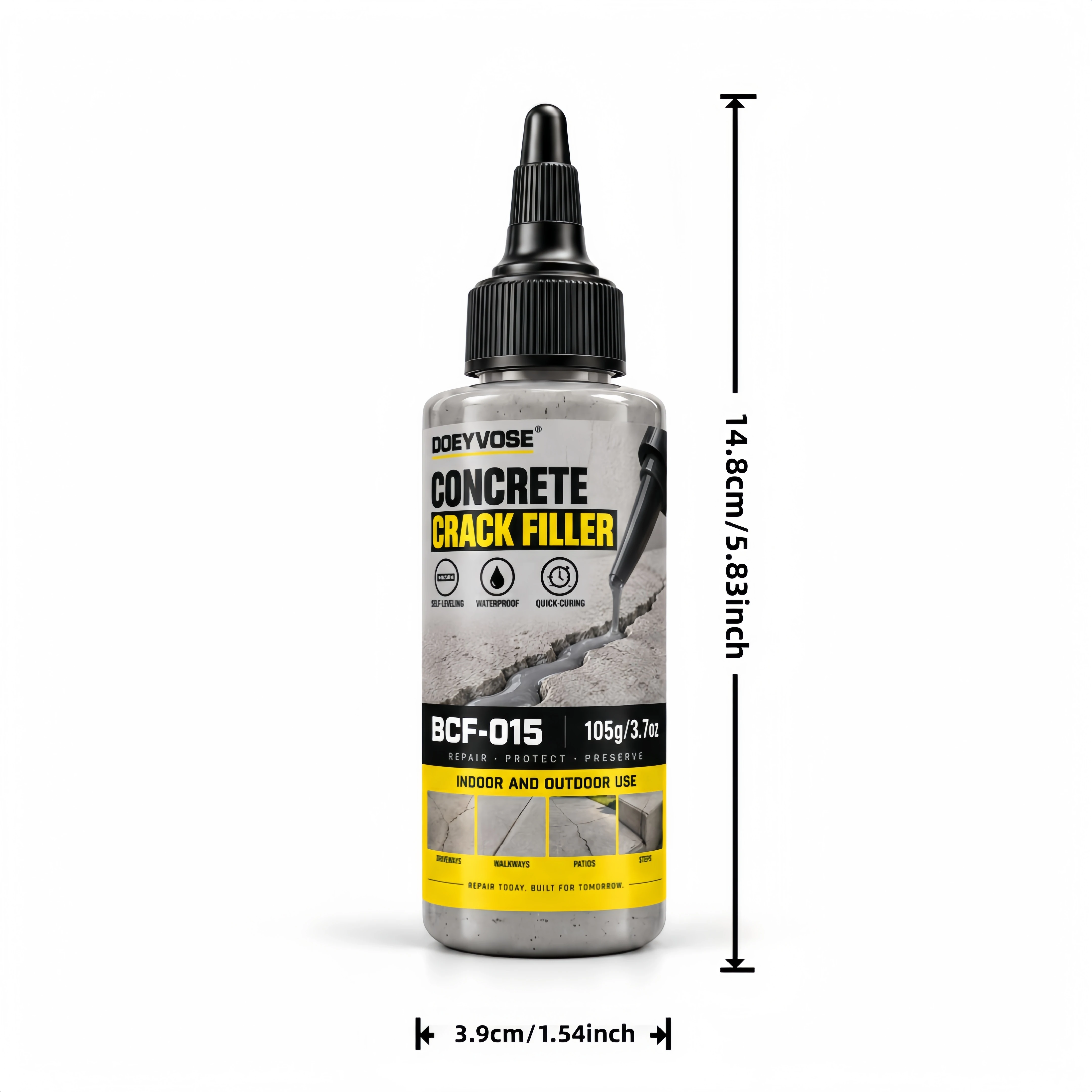 105g Waterproof Concrete Crack Filler, Cement Repair Compound for Floor Crack Treatment