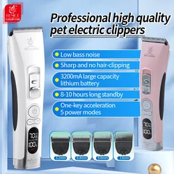 Fenice Profissional Aparador De Higiene Elétrica, Máquina De Corte De Cabelo Recarregável Para Animais De Estimação, Clippers De Cães E Gatos, Tela LCD, Lâmina