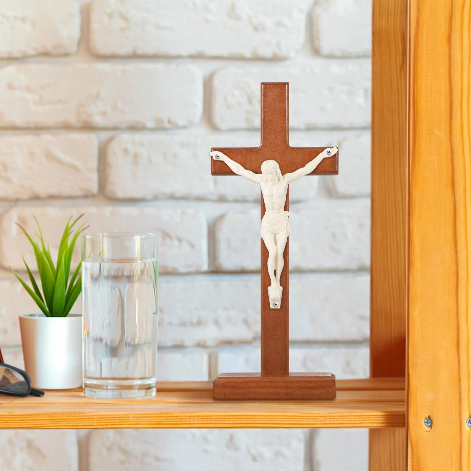 5Pcs Jesus Sculpture Decoration Religious Wall Cross DIY Home Office Decor Sacred Christian Statue Lifelike Craft Detail
