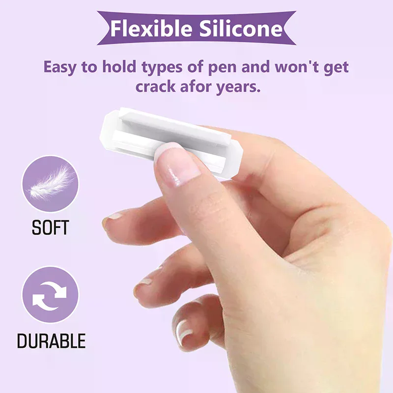 Silicone Pen Clip Self-Adhesive Wall Mounted Desktop Organizer for Pencil Marker Ballpoint Pen Storage Home Office