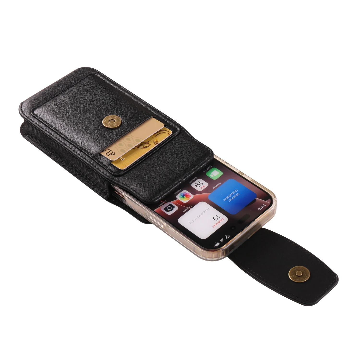 Skórzane etui na telefon z klipsem do paska do Samsung Galaxy S25 S24 Ultra S23 FE S22 S21 Plus, A16 A26 A36 A56 5G Męska torba na talię — zdjęcie produktu 2