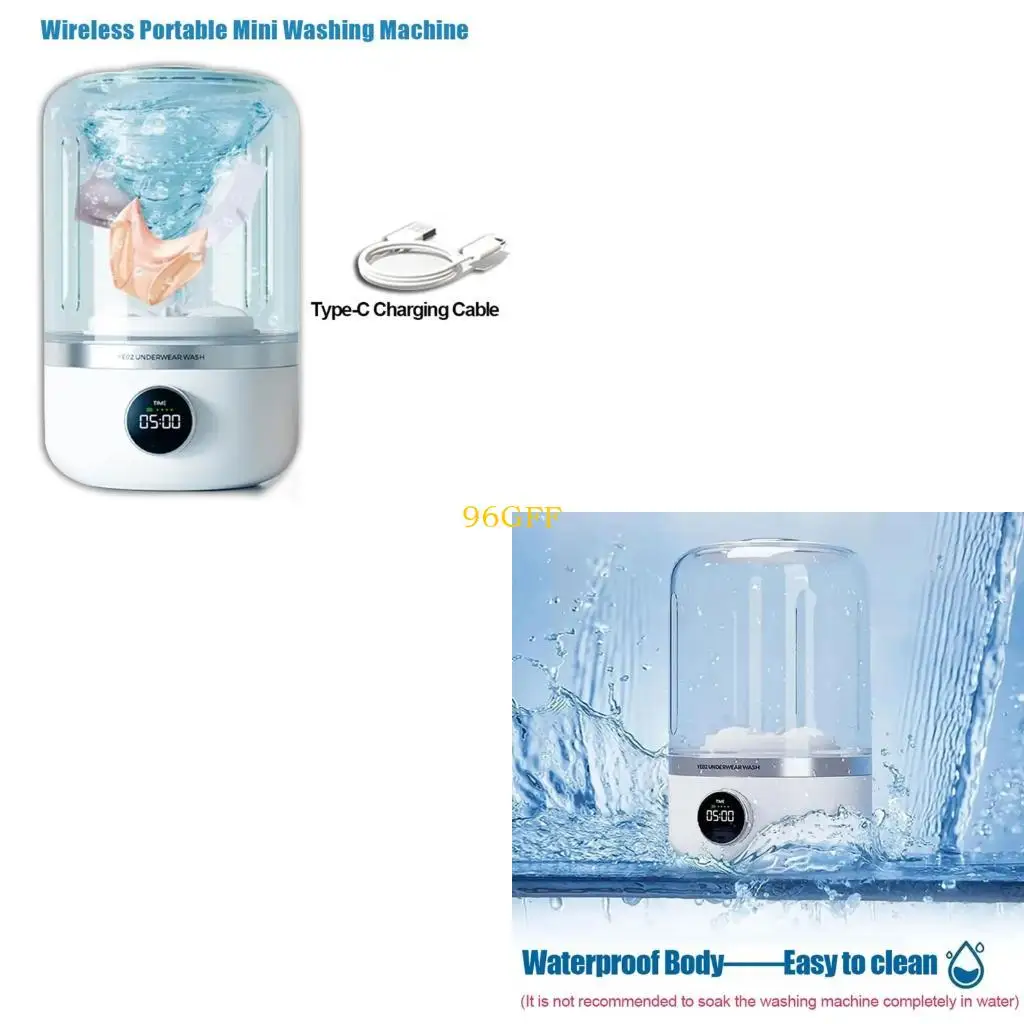 

96GF Портативная стиральная машина беспроводная мини -шайба глубоко чистая маленькие носки для белья под нижней одеждой машина