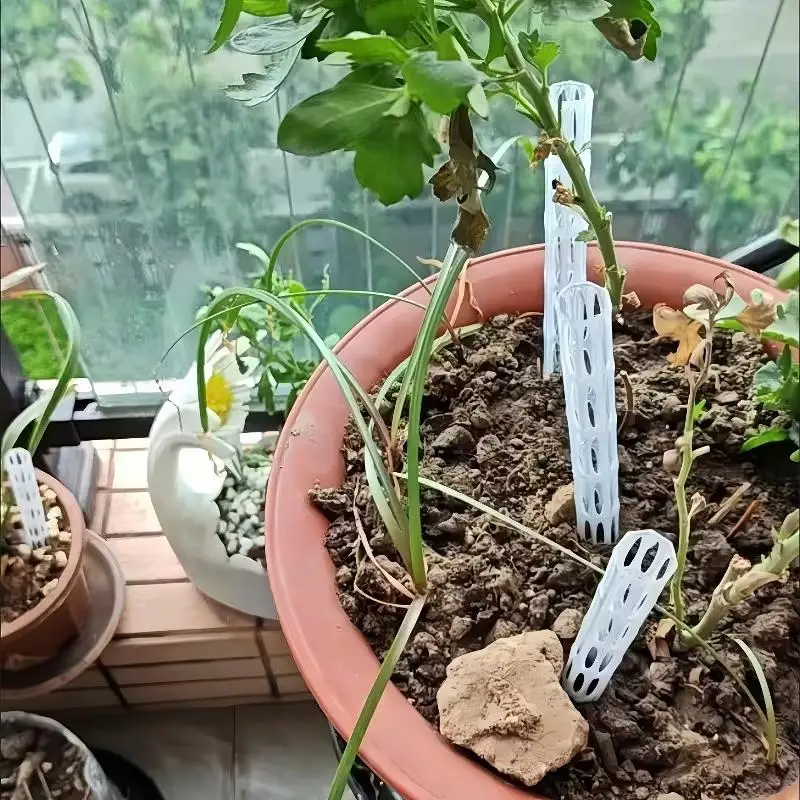 

10pcs Plant Aeration Tubes Planter Insert Ventilation Tubes Rootlet Rot Prevention Tube Prevent Overwatering For Flower Pots