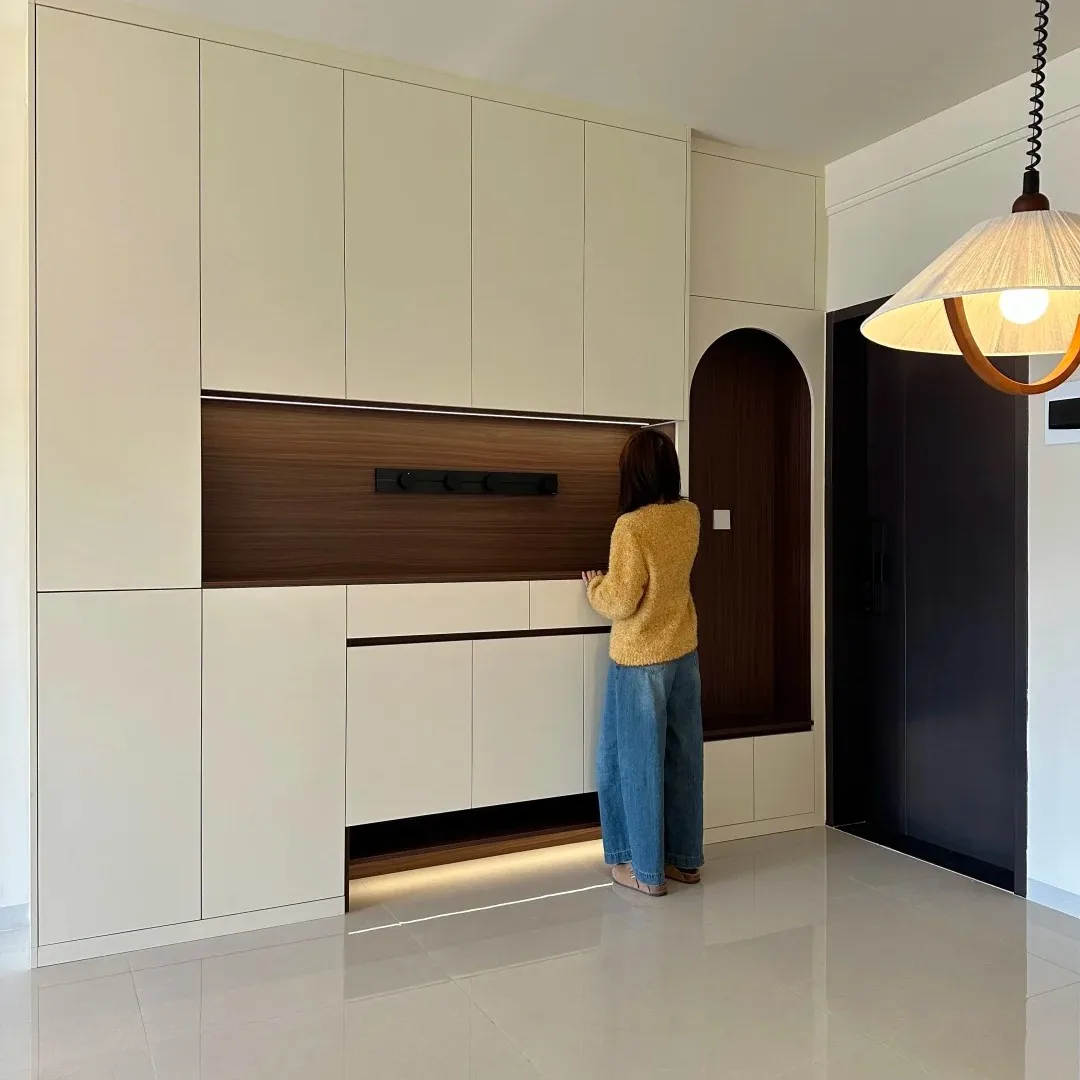 %Modern Durable Shoe Cabinet Space-Saving Eco-Friendly Wooden Construction Holds 50 Pairs Shoes Home Furniture Apartment Hotel