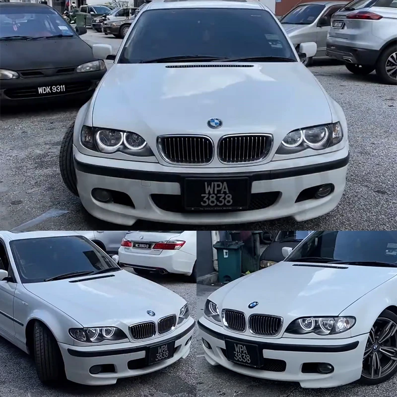 131mm stylizacja samochodu podwójny kolor DTM Angel Eyes reflektory do BMW E36 E38 E39 E46 M3 kierunkowskazy pierścienie Halo akcesoria — zdjęcie 7